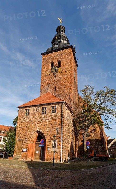 St. Laurentius town church on the Stadtinsel, the old town of the Hanseatic town of Havelberg in the Altmark region. Havelberg, Saxony-Anhalt, Germany, Europe