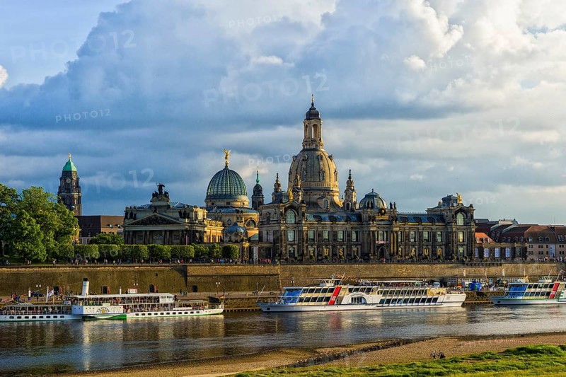 DEU Saxony Dresden Dresden Old Town Silhouette