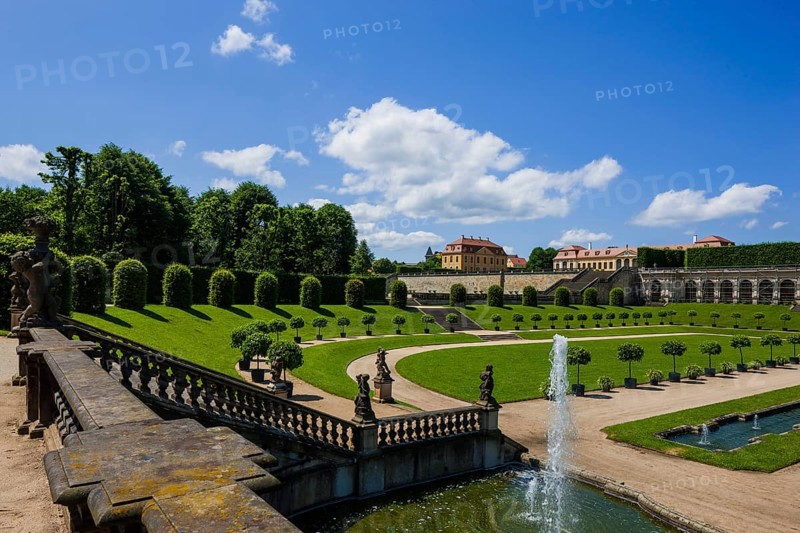 The Großsedlitz Baroque Garden with the Friedrichschlösschen is situated on a hill on the left bank of the Elbe to the south-east of Dresden in Großsedlitz, which belongs to the town of Heidenau in the Free State of Saxony
