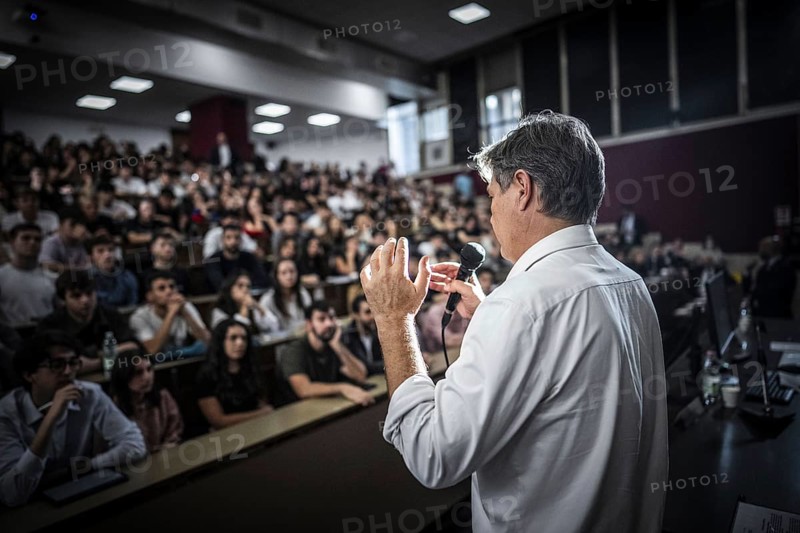 Trip by the Federal Minister of Economics and Vice-Chancellor Robert Habeck to Rome on 30 October 2023. Discussion with students at La Sapienza University, Rome, Italy, Europe