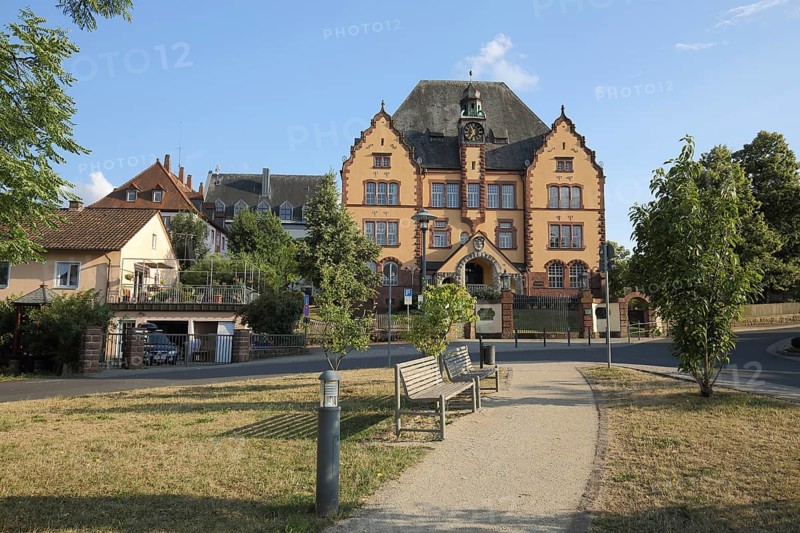 Georg Ludwig Rexroth Realschule in Art Nouveau style, Lohr am Main, Lower Franconia, Franconia, Spessart, Bavaria, Germany, Europe