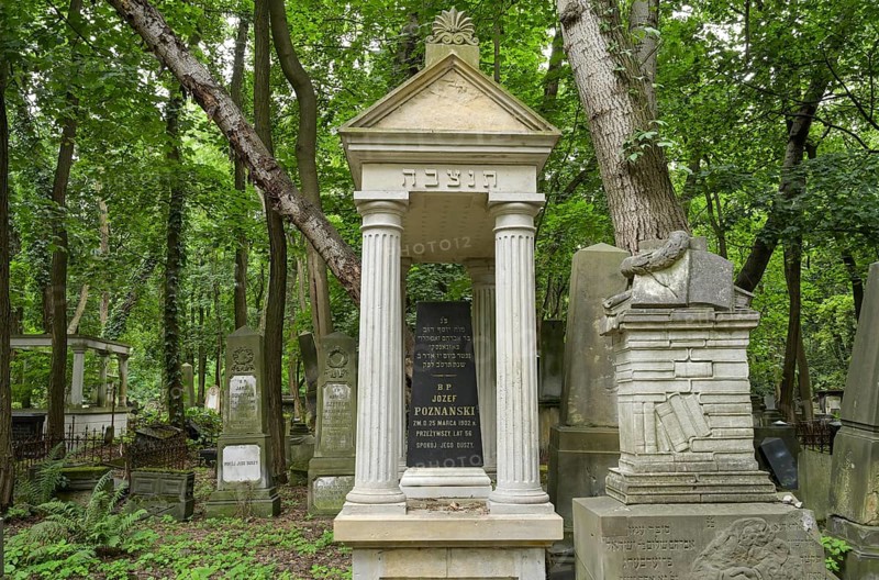 Gravestones, Graves of honour, Jewish cemetery at Okopowa Street, Warsaw, Mazowieckie Voivodeship, Poland, Europe