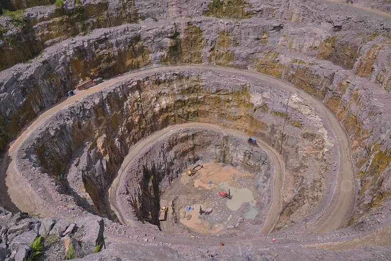 "Koidu 2" diamond mine, part of diamond company Koidu Ltd., Koidu Kimberlite Project, Koidu, Koidu-Sefadu, Tankoro Chiefdom, Kono District, Eastern Province, Sierra Leone, Africa
