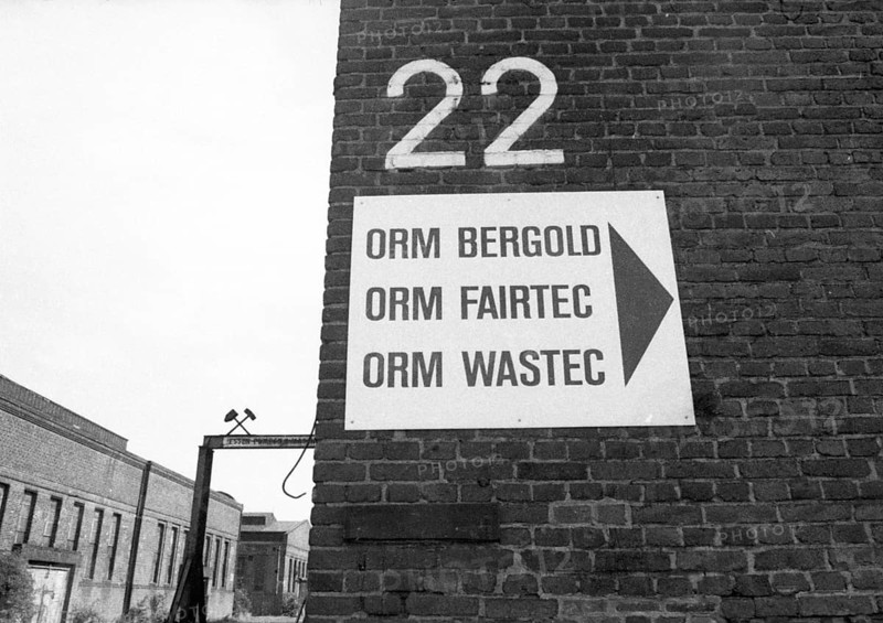 Partly in waters, toxic substances were disposed of on the premises of the chemical company Orm Bergold in 1971, here in Bochum on 17 August 1971, Germany, Europe