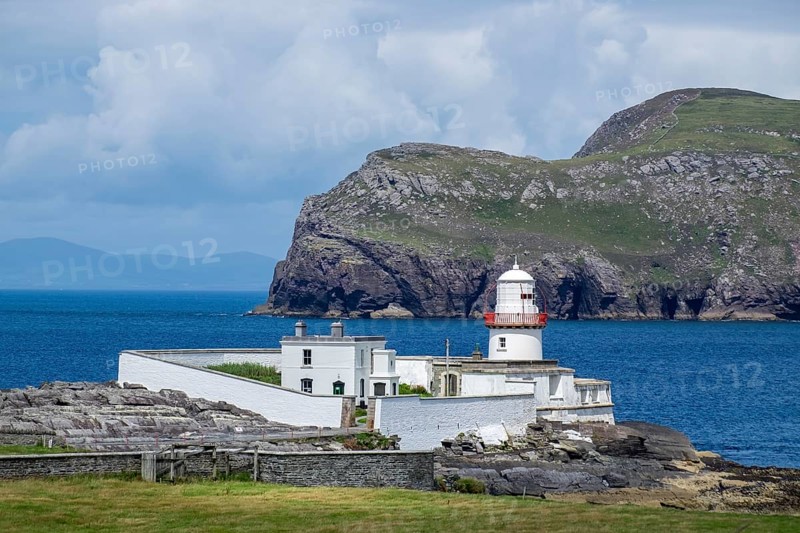 Cromwell Point Lighthouse, Valentia Island, County Kerry, Ireland, Europe