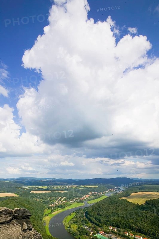 View of Bad Schandau from the Lilienstein
