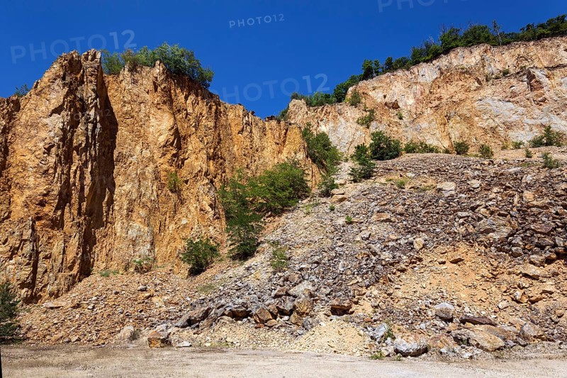 Disused Vatter porphyry quarry, Dossenheim, Baden-Württemberg, Germany, Europe