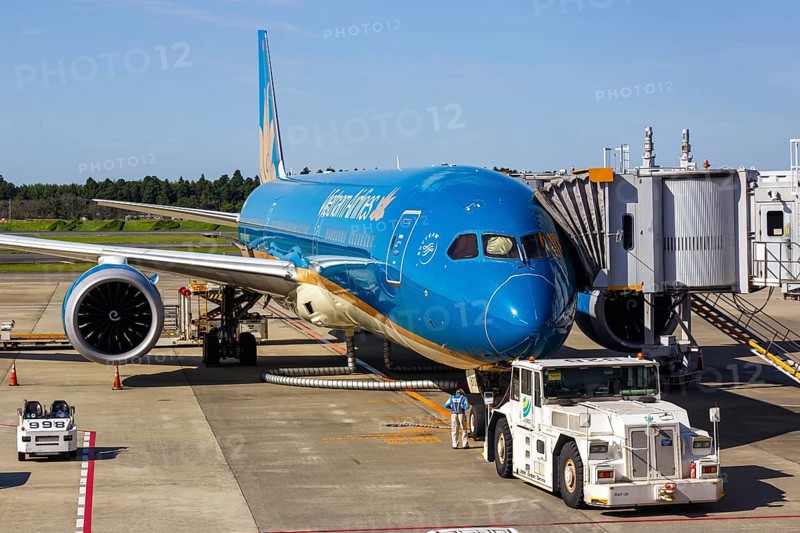 A Boeing 787-10 Dreamliner aircraft of Vietnam Airlines with the registration number VN-A872 at Tokyo Narita Airport (NRT) in Tokyo, Japan, Asia
