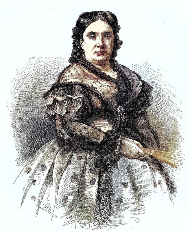Isabella II. Maria Luisa, Isabel de Borbon y Borbon-Dos Sicilias or Isabel II de Espana (10 October 1830 to 1904 in Paris) was Queen of Spain from 1833 to 1868, Historical, digitally restored reproduction of a 19th century original, exact original date unknown