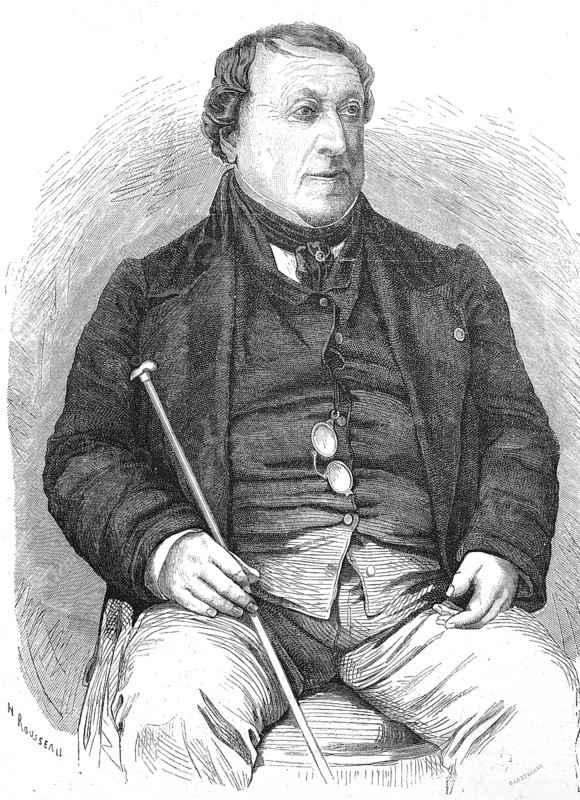Gioachino Antonio Rossini, 29 February 1792, 13 November 1868, Italian composer, Historic, digitally restored reproduction of a 19th century original, exact original date not known
