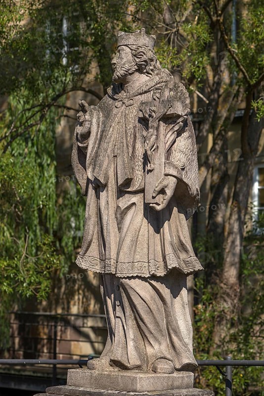 Sculpture of St. Nepomuk, Zeil am Main, Lower Franconia, Bavaria, Germany, Europe