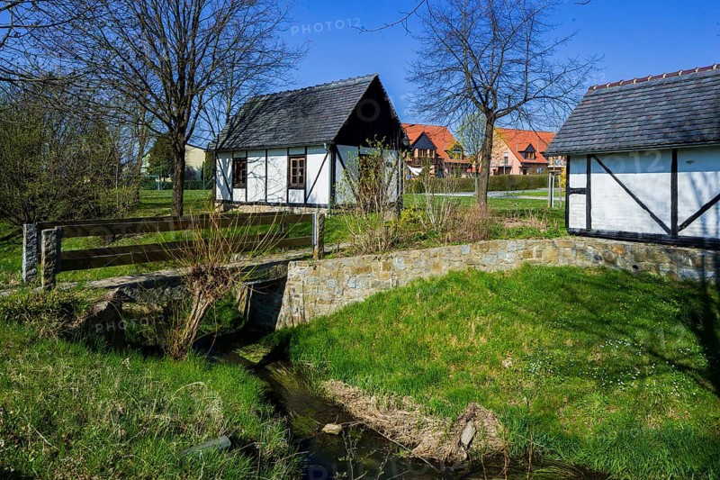 Village view of Nebelschütz in Lusatia