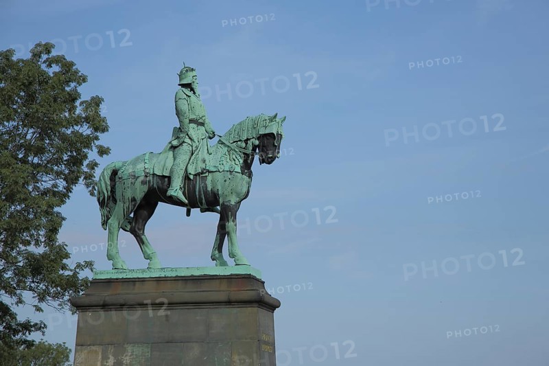 Equestrian figure of Frederick I Barbarossa 1122-1190 at the Imperial Palace, Goslar, Harz Mountains, Lower Saxony, Germany, Europe