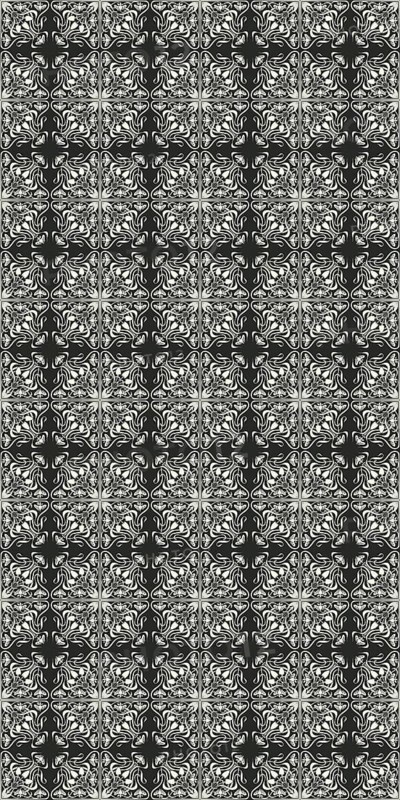 Decorative Art Nouveau floral print, seamless vector pattern