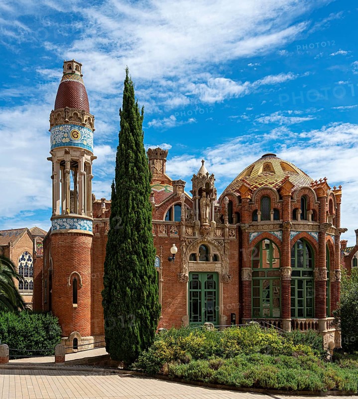 Historic hospital complex of the Hospital de la Santa Creu i Sant Pau, Barcelona, Catalonia, Spain, Europe