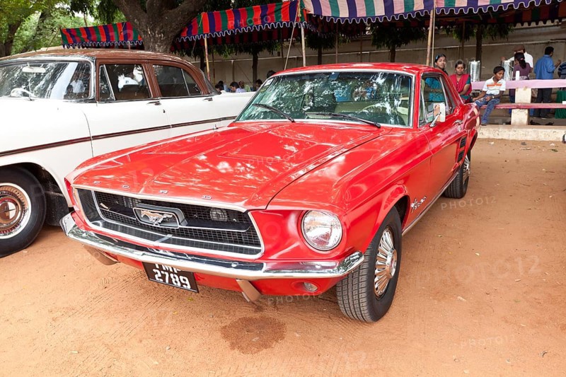 CHENNAI, INDIA, JULY 24:Ford Mustang (retro vintage car) on Heritage Car Rally 2011 of Madras Heritage Motoring Club at Egmore on July 24, 2011 in Chennai, India, Asia