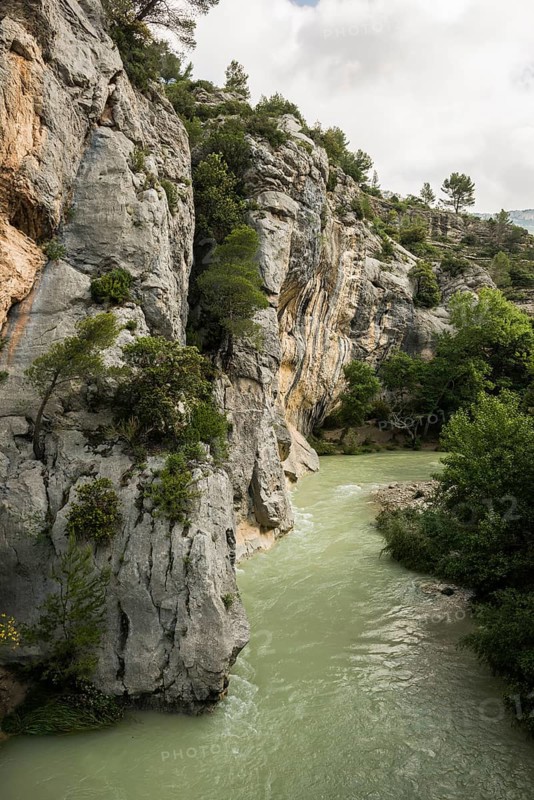 Gorge and climbing rocks, Gorges d'Ubrieux, Buis-les-Baronnies, Drôme department, Provence, Provence-Alpes-Côte dAzur, France, Europe