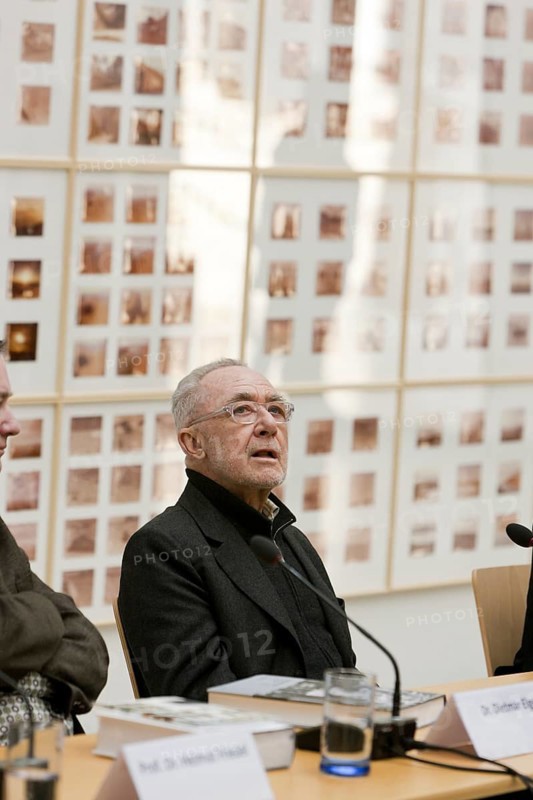 Gerhard Richter, at the press event for his exhibition ATLAS in 2012, on the occasion of his 80th birthday. Gerhard Richter (born 9 February 1932 in Dresden) is a German painter, sculptor and photographer. He was Professor of Painting at the Kunstakademie Düsseldorf from 1971 to 1993