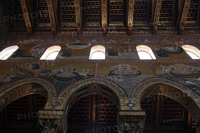 City of Monreale, in the Cathedral of Santa Maria Nuova, Unesco World Heritage Site, Sicily, Italy, Europe