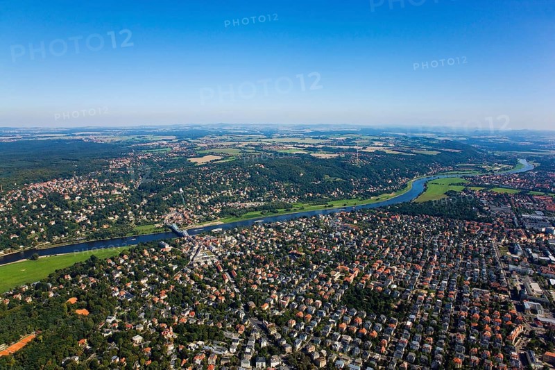 Aerial view Dresden Blue Wonder