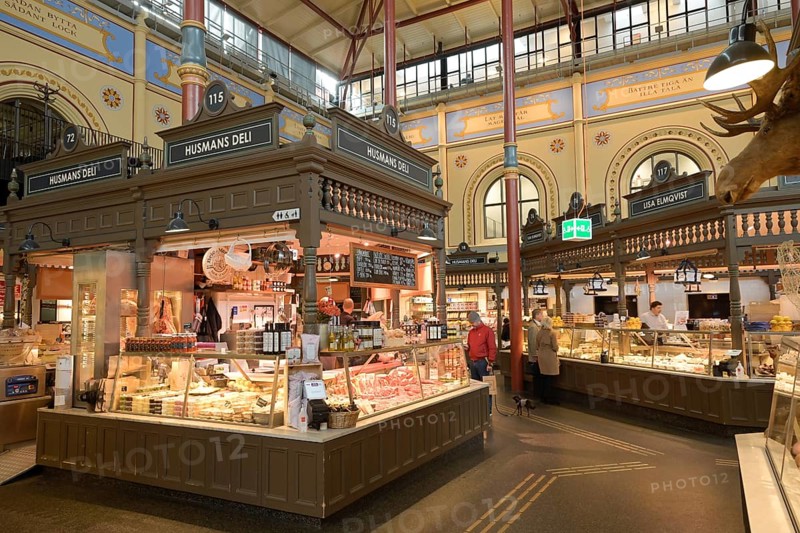 Östermalms Saluhall Historic Market Hall, Östermalmstorg, Stockholm, Sweden, Europe