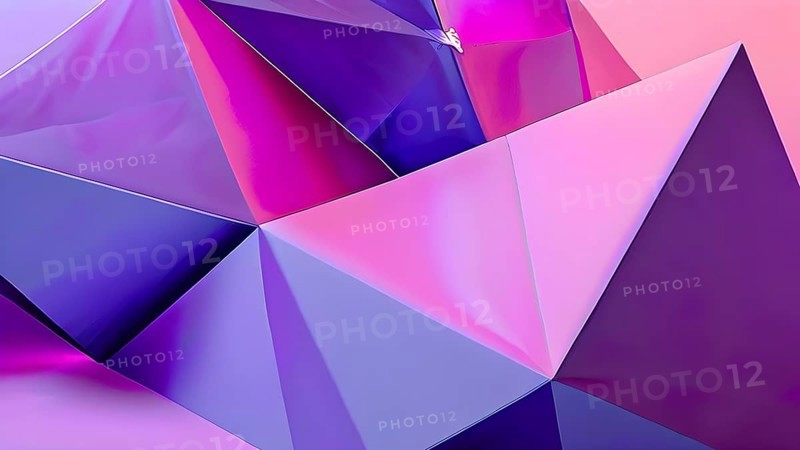 AI generated digital art canvas that comes alive with a fusion of geometric shapes in pink color tones