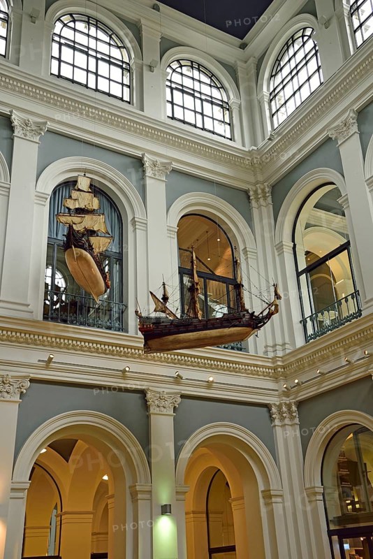 Europe, Germany, Hamburg, City, Chamber of Commerce, House in the House, Ship models of convoy ships, Hamburg, Hamburg, Federal Republic of Germany, Europe