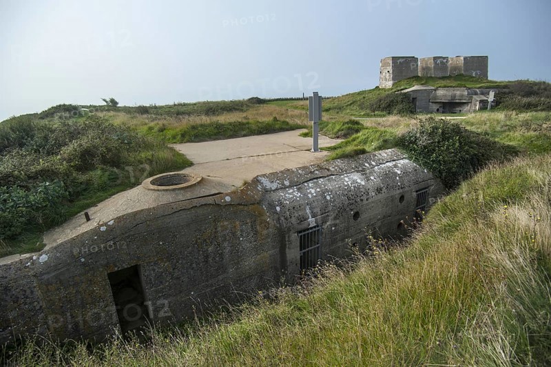 Bunker and concrete emplacement for German Second World War Two Mammut radar at Cap Fagnet, Fécamp, Normandy, France, Europe