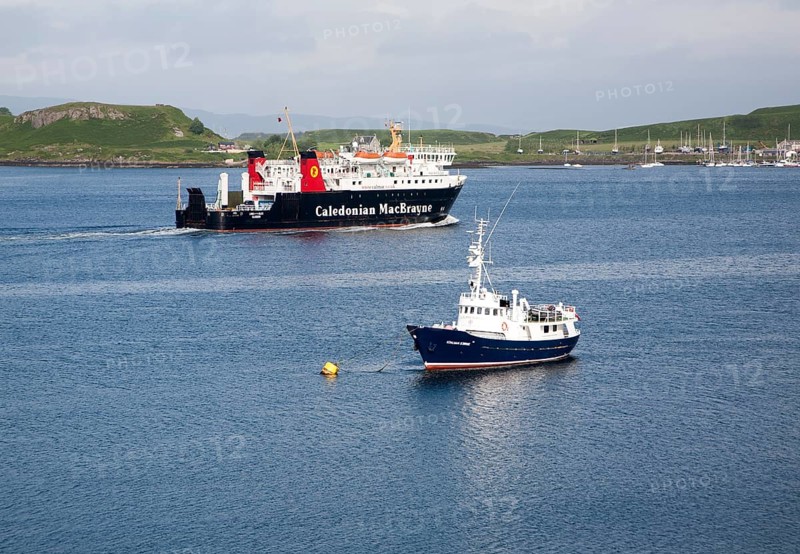 Caledonian MacBrayne ferry leaving Oban, Argyll and Bute, Scotland, UK