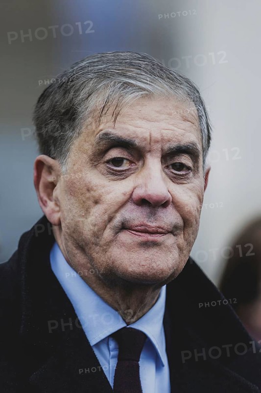 Romani Rose, Chairman of the Central Council of German Sinti and Roma, photographed during the commemoration ceremony at the Memorial to the Murdered Jews of Europe in Berlin, 31 January 2024 / Photographed on behalf of the Federal Ministry for Women, Senior Citizens, Family and Youth