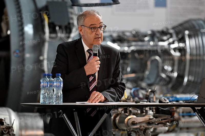 German federal council Guy Parmelin, Swiss Museum of Transport, Lucerne, Switzerland, Europe