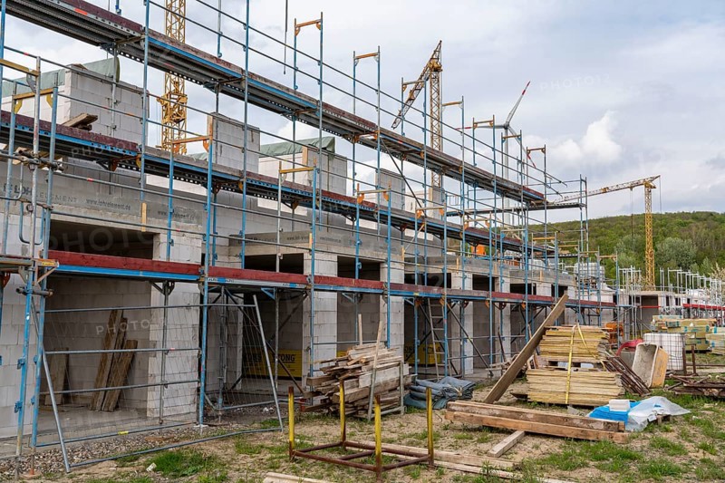 New residential neighbourhood with 150 plots, on the site of the former RAG Lohberg mine in Dinslaken, the development is supplied with green energy and is located at the foot of the Lohberg slagheap and the Lohberg Creative Quarter, CO2-neutral location, North Rhine-Westphalia, Germany, Europe