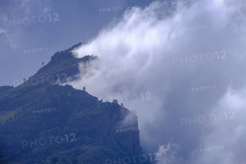 Clouds and fog at Simonsberg near Stellenbosch, Western Cape, South Africa, Africa