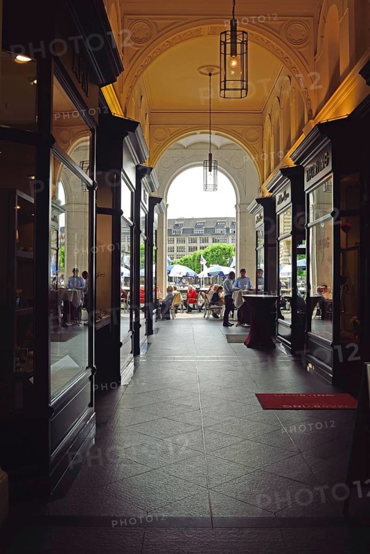 Germany, Hamburg, City, Alster Arcades, Mellin Passage, Hamburg's oldest passage, View to the Alsterfleet, Hamburg, Hamburg, Federal Republic of Germany, Europe