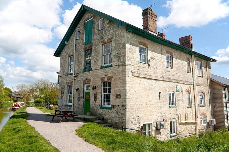 The Barge inn, Honeystreet, Alton Barnes, Wiltshire, England on the Kennet and Avon canal, Pewsey Vale