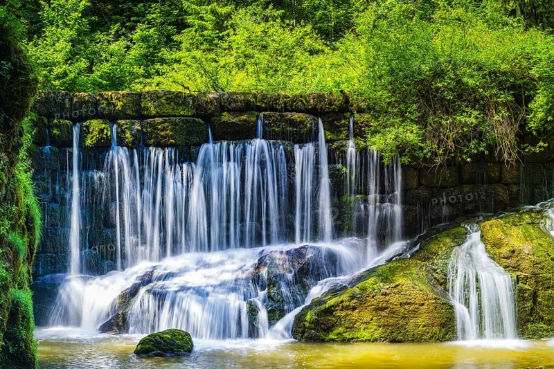 Geratser waterfall, near Rettenberg, Allgäu, Bavaria, Germany, Europe