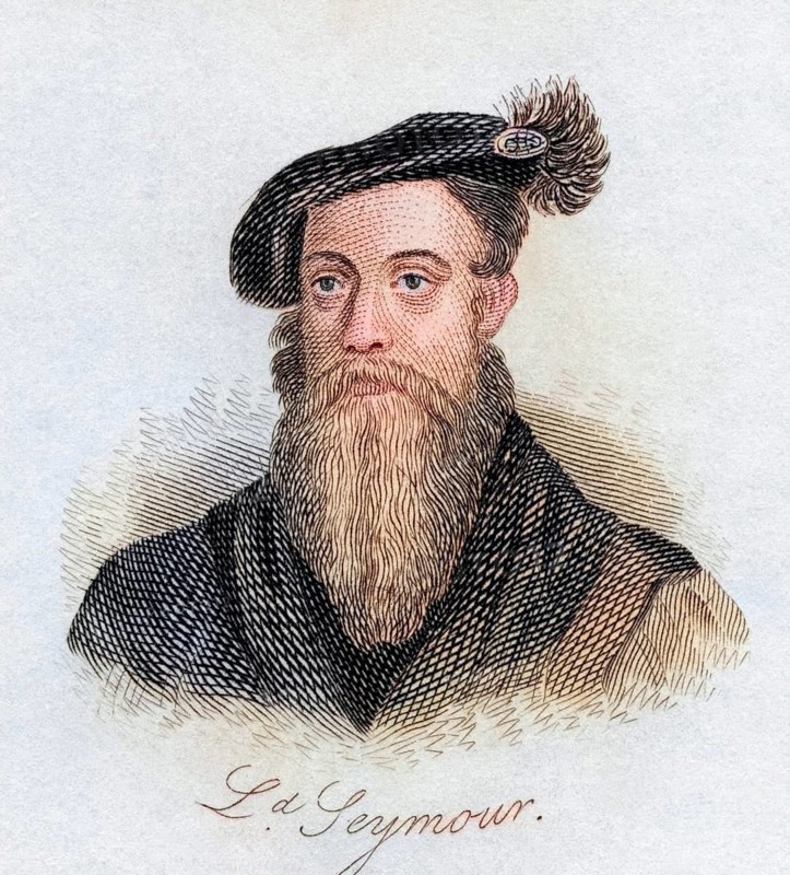 Thomas Seymour, Baron Seymour of Sudeley ca. 1508, 1549. Lord High Admiral of England. Executed for high treason. From the book Crabbs Historical Dictionary published 1825, Historical, digitally restored reproduction from a 19th century original, Record date not stated