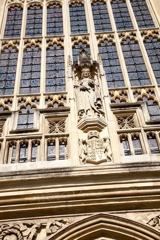 Frontage Abbey church, Bath, Somerset, England, United Kingdom, Europe