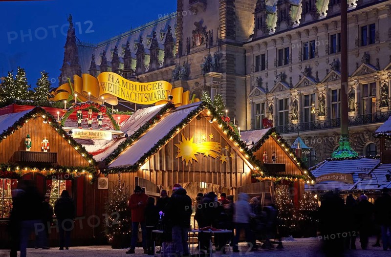 Hamburg, Weihnachtsmarkt, Rathaus