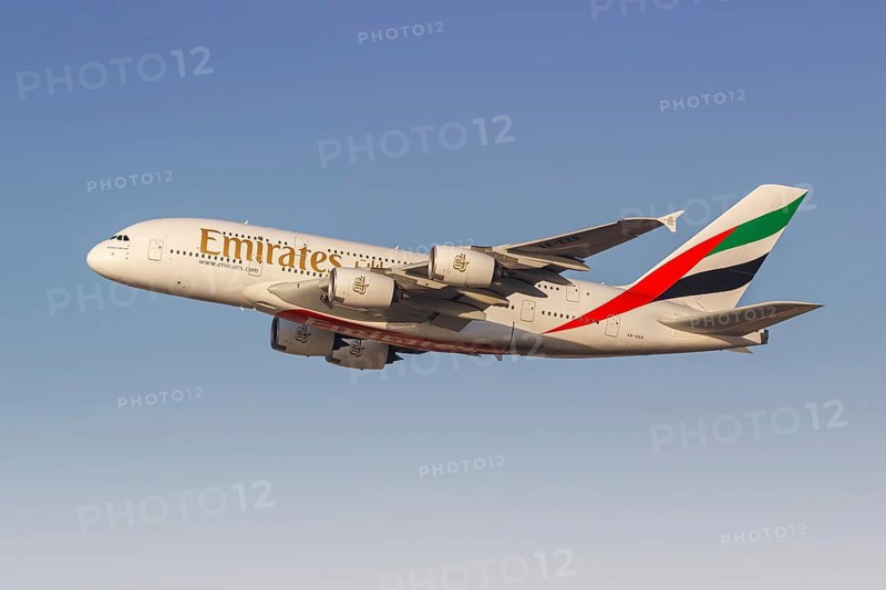 An Emirates Airbus A380-800 aircraft with the registration number A6-EER at the airport in Dubai, United Arab Emirates, Asia