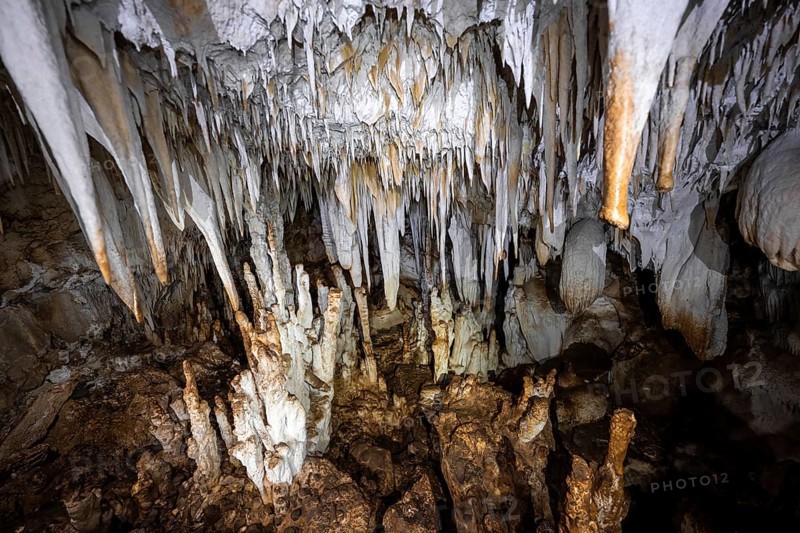 Stalactite cave, Terciopelo Cave, Barra Honda National Park, Costa Rica, Central America