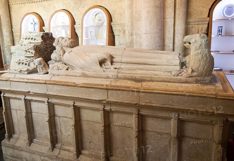 Athelstan Saxon King of the English, 927 to 939, fifteenth century memorial tomb, Malmesbury abbey, Wiltshire, England, UK