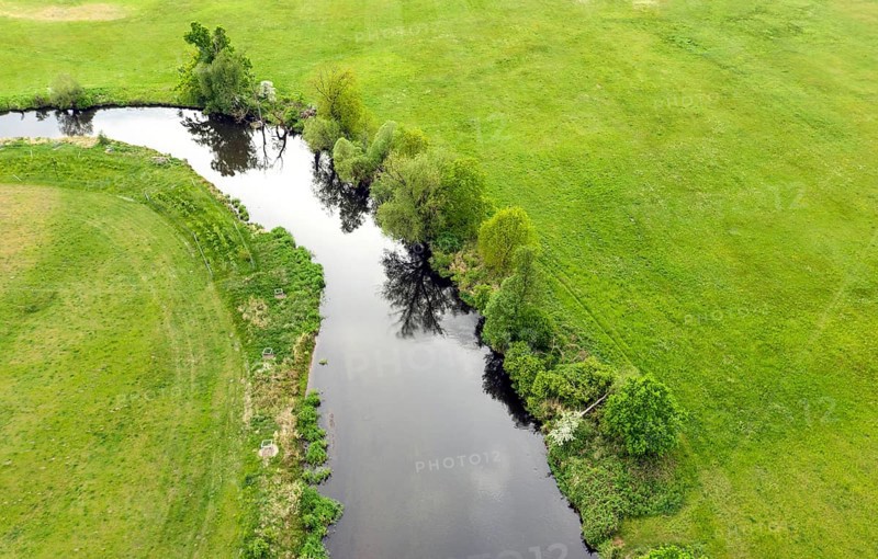 Aerial photo, natural course of the Spree, Mönchwinkel, 16 05 2023
