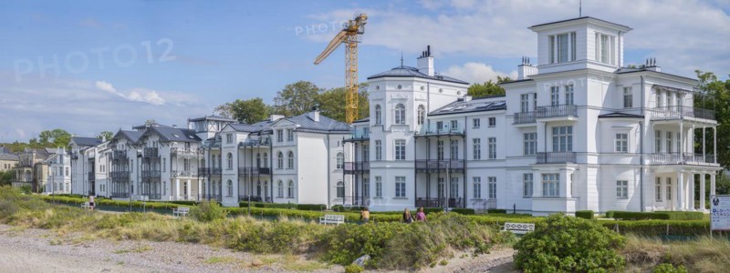 Exclusive hotels and holiday flats on the beach in Heiligendamm, Mecklenburg-Vorpommern, Germany, Europe