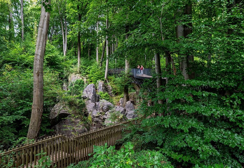 The Felsenmeer in Hemer, Sauerland, geotope, with rugged rock formations, nature reserve, North Rhine-Westphalia, Germany, Europe