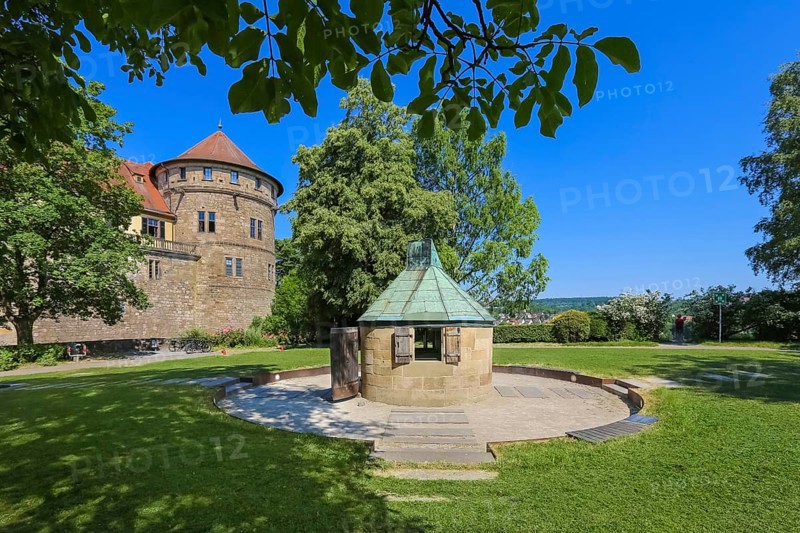 Bohnenberger Observatory, the observatory built around 1814 is located at the cartographic centre of the later Kingdom of Württemberg and houses Reichenbach's repetition circle, Hohentübingen Palace, Museum of the University of Tübingen MUT, higher education institution, historical building, place of learning, Renaissance complex built in the 16th century, Eberhard Karls University of Tübingen, Tübingen, Baden-Württemberg, Germany, Europe