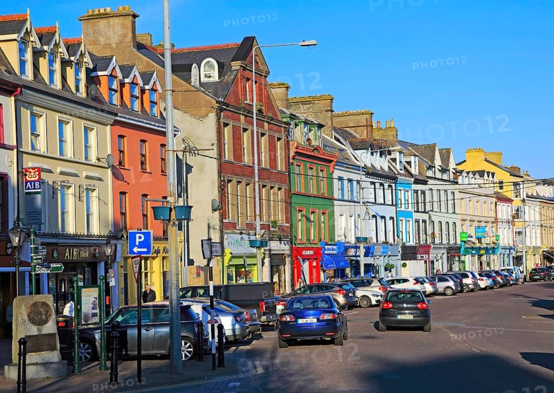 Colourful buildings and shops, Cobh, County Cork, Ireland, Irish Republic, Europe