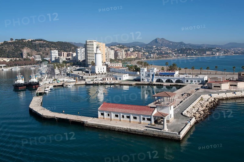 Beach front apartment buildings Malaga, Spain, Europe