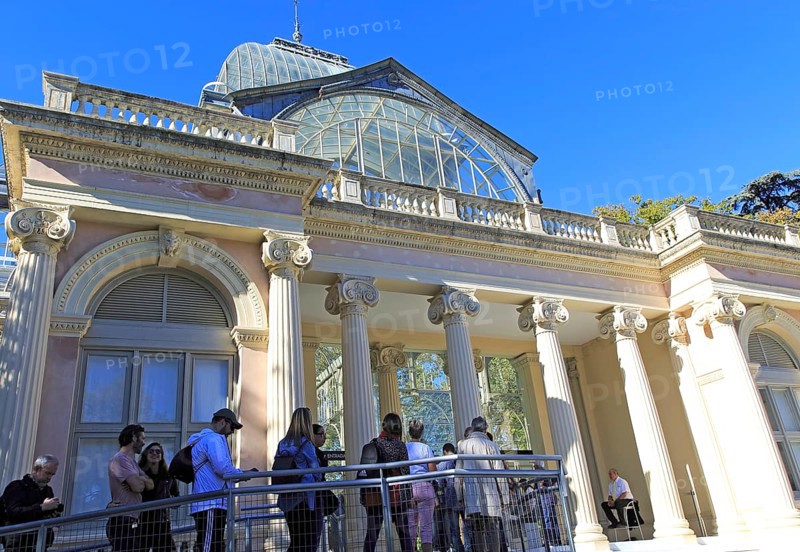 Palacio de Cristal, Crystal Palace built 1887 in El Retiro park, Madrid, Spain, Europe