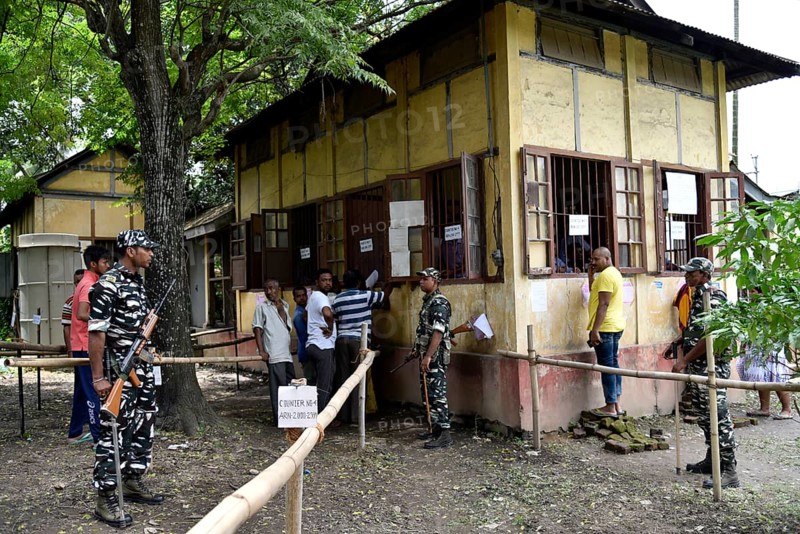 Final Draft of National Register of Citizens of India (NRC) released on July 30, 2018. People wait to check their names on the final draft of the National Register of Citizens in Guwahati, Assam, India on Monday